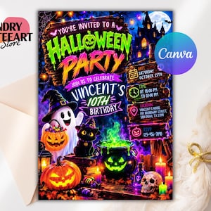 ghostly party invite,ghost party invite,pumpkin invitation,halloween party,pumpkin invite,halloween invite,holloween evite,halloween card,kids halloween,halloween invitation,halloween flyer,horror invitation,digital download,Costume Party Invite,Witch Bat Zombie,Halloween Invitation,Neon Invitation,Glow Invitation,Editable Halloween,Spooktacular invite,Moden Invitation,glow in the dark,Halloween invite,neon halloween,Halloween Birthday,Adults Halloween