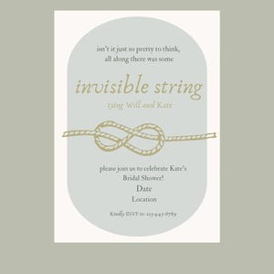 Invisible String Brautparty-Einladungsvorlage