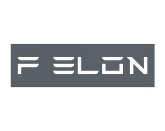 F Elon Car Magnet (NOT for Tesla Models X & S) - Gray with White - Anti Elon Musk Bumper Magnet