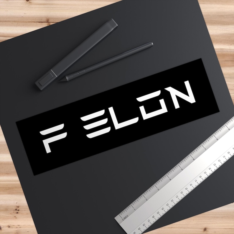 F ELON Bumper Sticker for Tesla (black With White) Anti Elon Musk ...