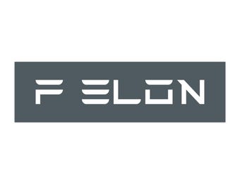F ELON Bumper Sticker for Tesla (Gray with White) Anti Elon Musk Sticker Spells FELON
