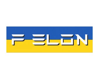 F ELON Ukranian Flag Car Magnet - Anti Elon Bumper Magnet Showing Support for Ukraine Magnet