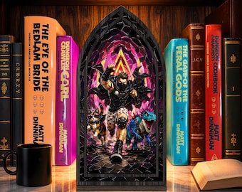 Dungeon Crawler Carl Book Nook, Carl Donut and Mongo Decoration, Princess Donut Book Insert, Book Nook Decor, Book Lover Gift, Shelf Decor