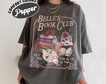 Belle's Book Club PNG Digital Download, Tale As Old As Time Belle’s Book Cafe Shirt, Belle Princess Instant Download, Book Lover Gift