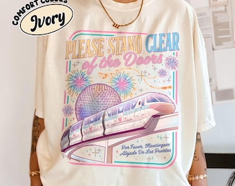 Please Stand Clear Of The Doors PNG Digital Download, Magic Monorail PNG, WDW Family Trip Shirt Designs