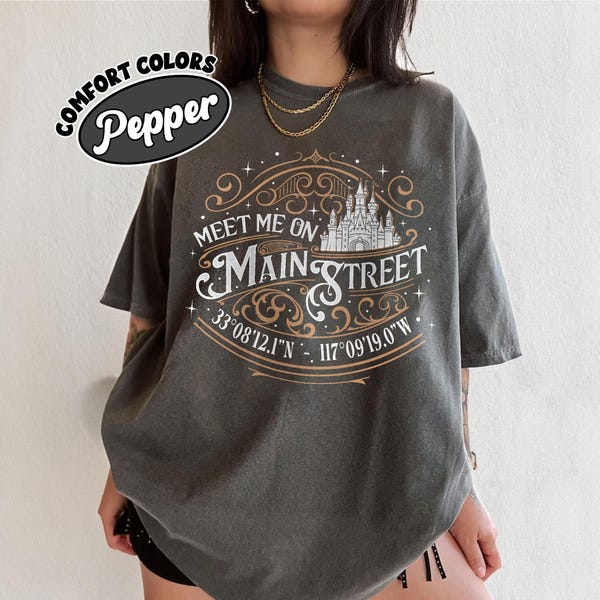 Meet Me On Main Street PNG Digital Download, Retro Main Street USA Shirt Designs, Girls Trip 2026 Tee