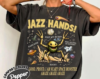 Project Hail Rocky Amaze Amaze Amaze Comfort Colors T-Shirt, Hail Mary Book Shirt, Retro Alien Tee, Sci Fi Lovers Gift