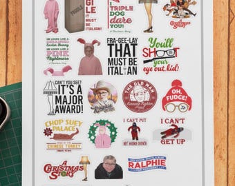 A Christmas Story Stickers | Ralphie | Christmas Movie Classic |Sticker Sheet | Decal | Christmas |