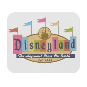 Disneyland Magical Office Décor | Rectangle Mouse Pad | Fun Gift for Disney Fans | Computer Accessory | Happy Place | Desk Mouse Mat