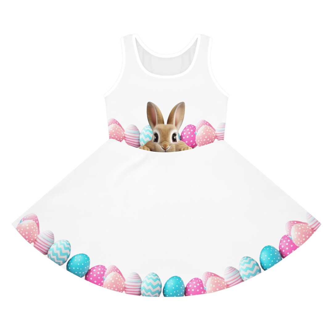 Easter Bunny Girls Sundress | Spring Dress | Kids Holiday Outfit ...