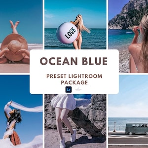 15 Lightrooms Preset Ocean Blue | Blue Filter Magic | Blue Hour Glow | Moody Blues | Preset Lightroom | Ocean Mood | Cool Tone Edit