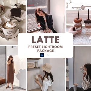 12 Lightroom Presets Latte Aesthetic | Mobile & Desktop | Soft Beige and Brown Tones | Warm Neutral Filter | Cozy Instagram Look