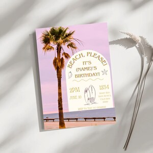 ¡Playa, por favor! ¡Paquete digital para fiestas! Invitación, cartel de bienvenida y tarjeta de agradecimiento