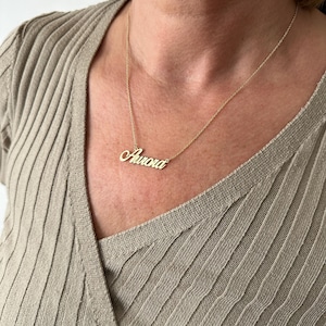 Collar con nombre personalizado, collar con nombre de oro personalizado, collar con colgante con nombre delicado, regalos personalizables para mujeres, ella