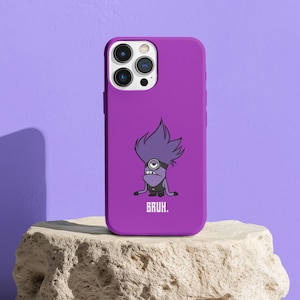 Etui na telefon, uroczy fioletowy dodatek Minion, zabawna osłona ochronna, etui na telefon z postaciami z kreskówek, etui na telefon Despicable Me, etui na telefon Minion