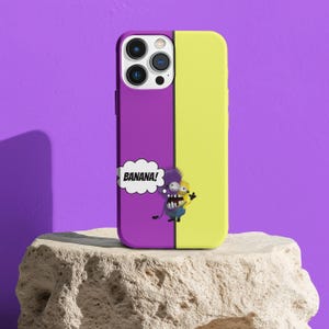 Minion Phone Case, Protective case , Cute Cartoon Character phone case, purple phone case, yellow phone case