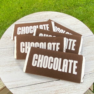 Fake chocolate bar, fake bake candy, fake chocolate wreath attachment, fake bake centerpiece, chocolate party favor image 3