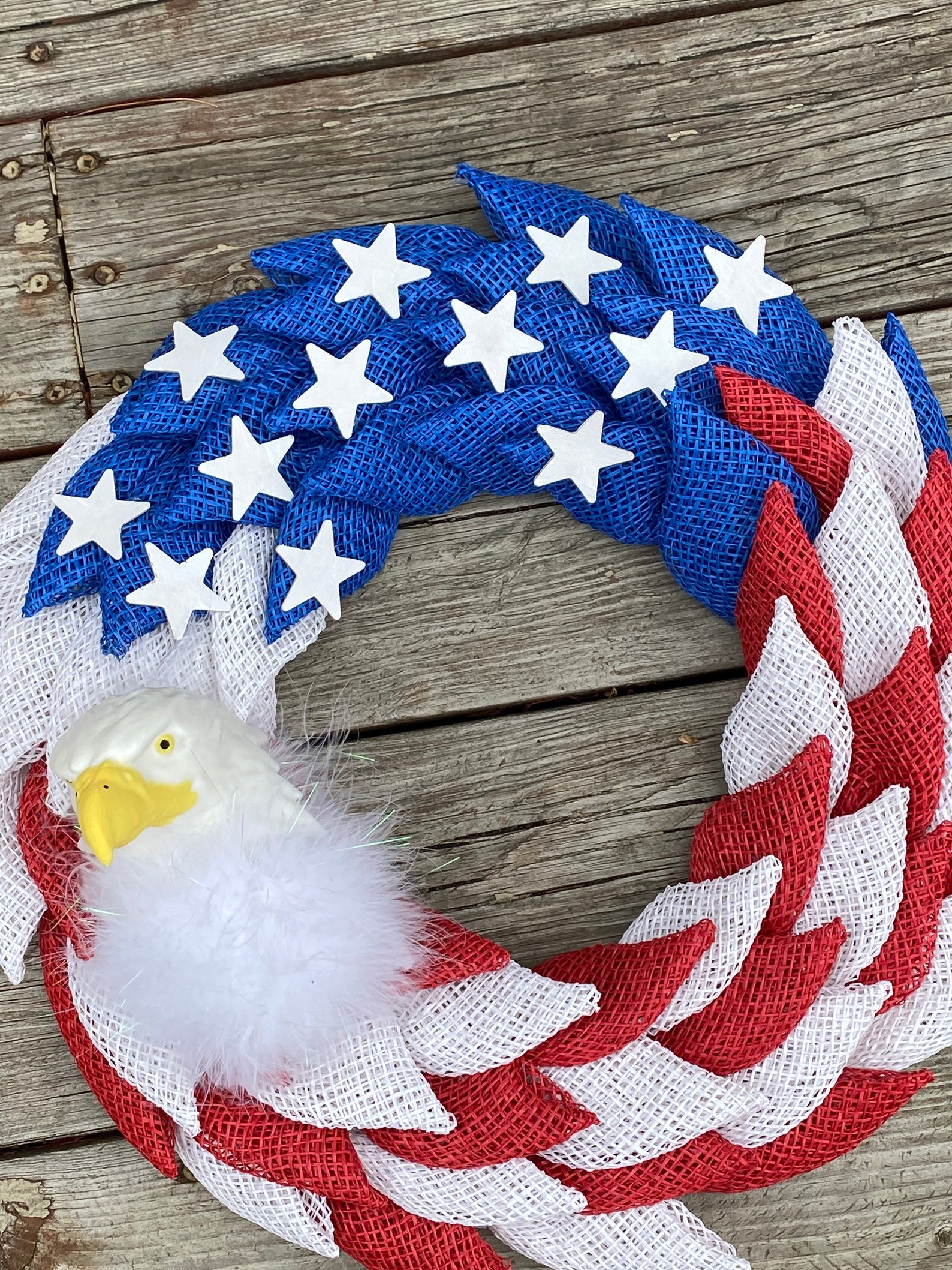 Patriotic Wreath American Eagle Wreath Eagle Decor Etsy