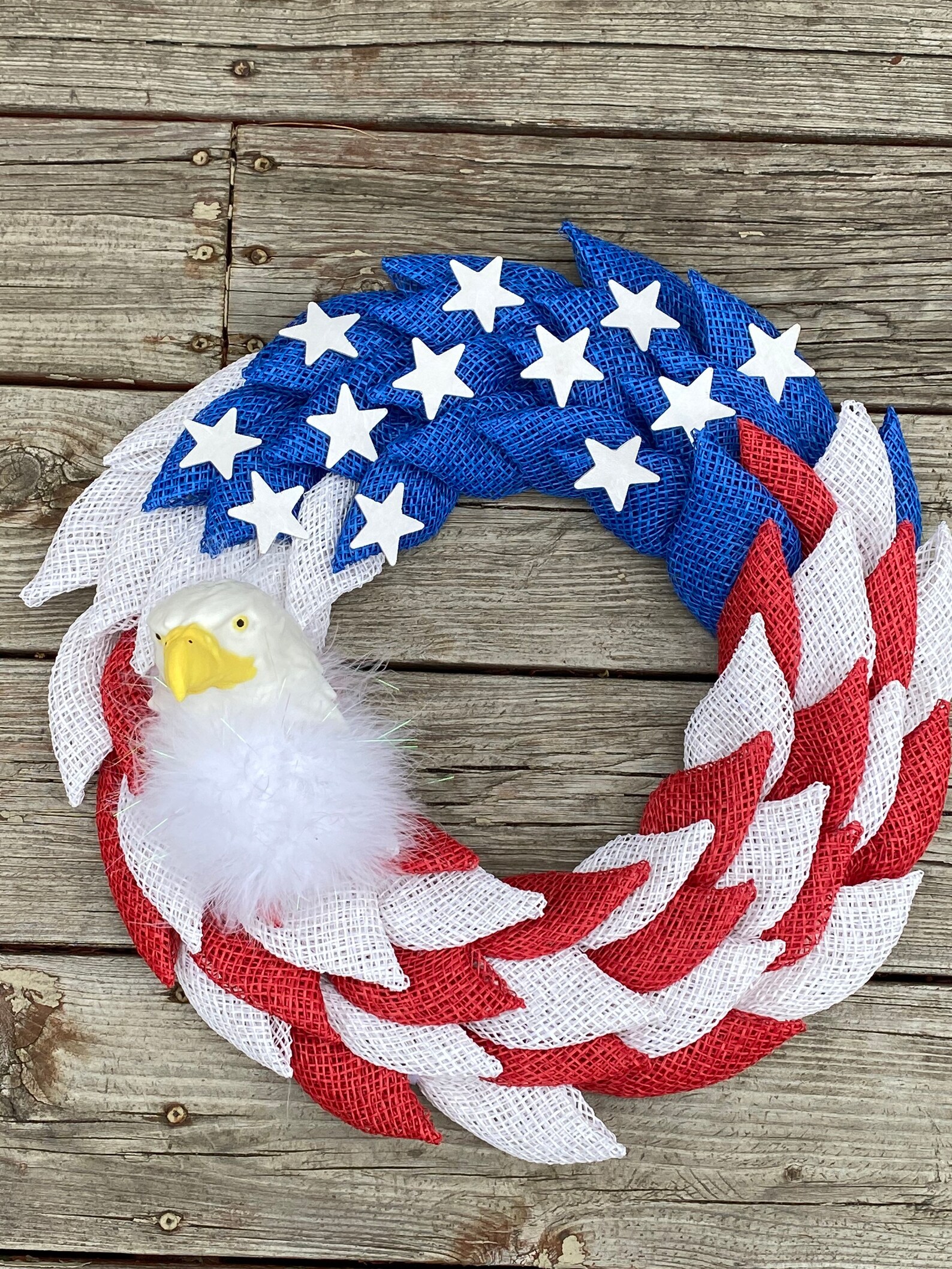 Patriotic Wreath American Eagle Wreath Eagle Decor Etsy