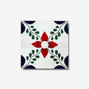 Floral Leaf Harmony Porcelain Tile - 4.25in for Kitchen Backsplash, Bathroom Walls & Accent Walls - Perfect Floor Wall Decor