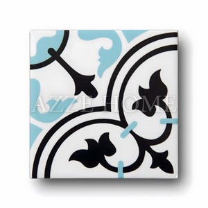 Azure Grace Pattern Porcelain Tile - 4.25in for Kitchen Backsplash, Bathroom Walls & Accent Walls - Perfect Floor Wall Decor