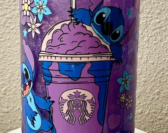 Stitch Acrylic Snowglobe Tumbler