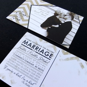 Invitation de célébration de mariage post--PDF imprimable sur mesure, réception de mariage seulement inviter, Photo enregistrer la carte postale Date