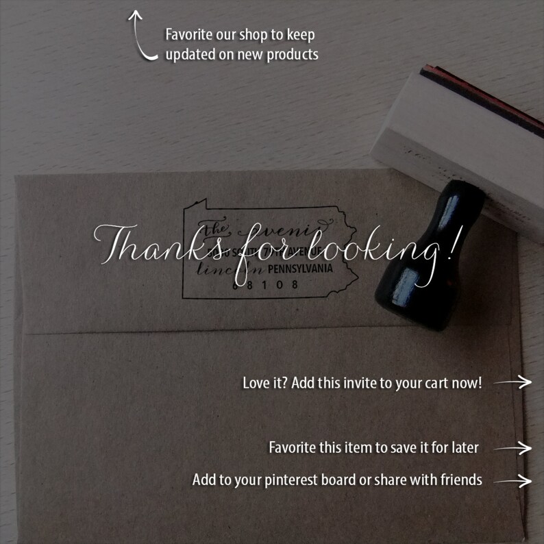 Pennsylvania Address Stamp Custom Return State Address Etsy