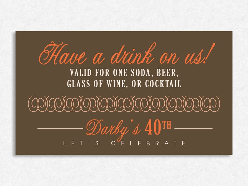 drink tickets custom printable pdf purple drink voucher etsy