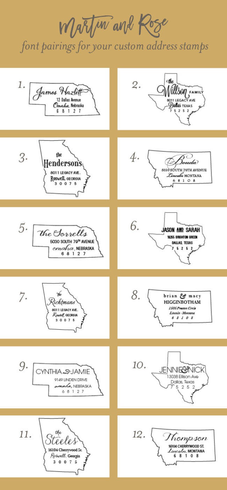 Kansas Address Stamp Custom Return State Address Stamp Wood Etsy