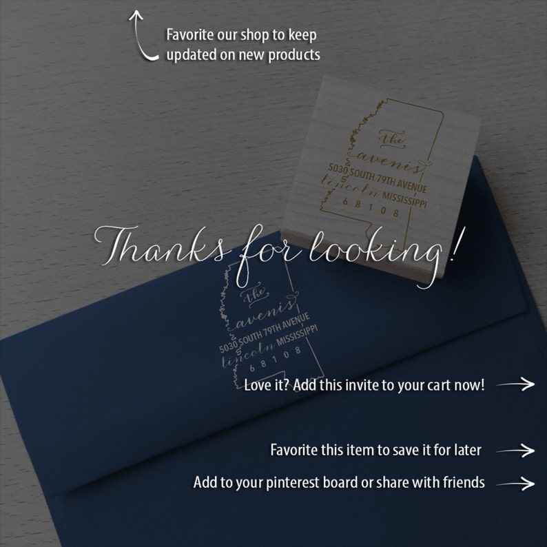 Mississippi Address Stamp Custom Return State Address Stamp Etsy