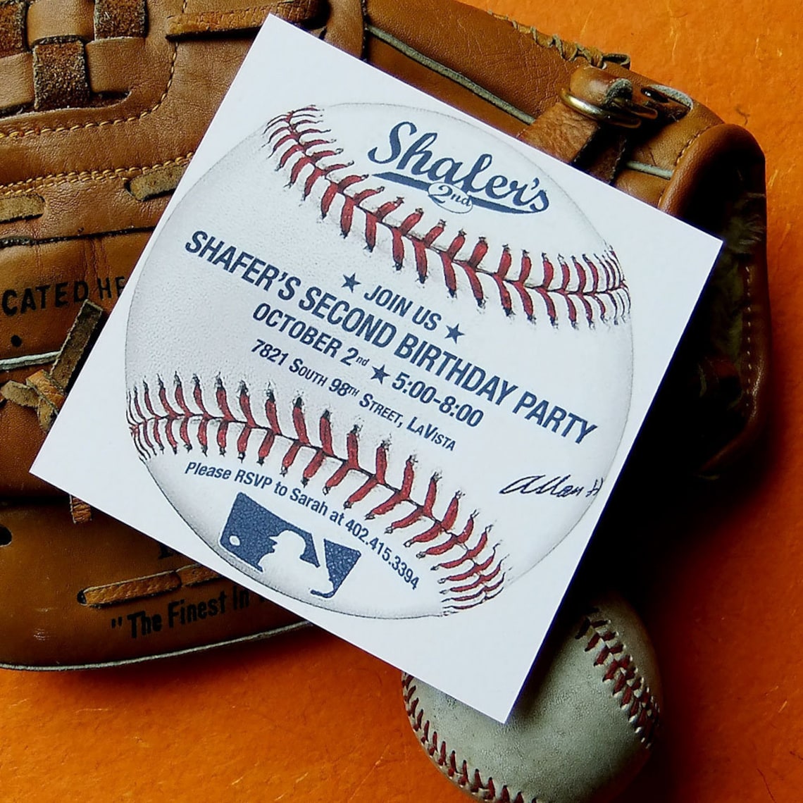 Baseball Birthday Invitations Boy's Birthday Party Etsy
