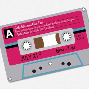 80 s party Invitation--partie de Bachelorette, 40e anniversaire Invitation, 50e anniversaire, invitation imprimable, carte postale, format PDF