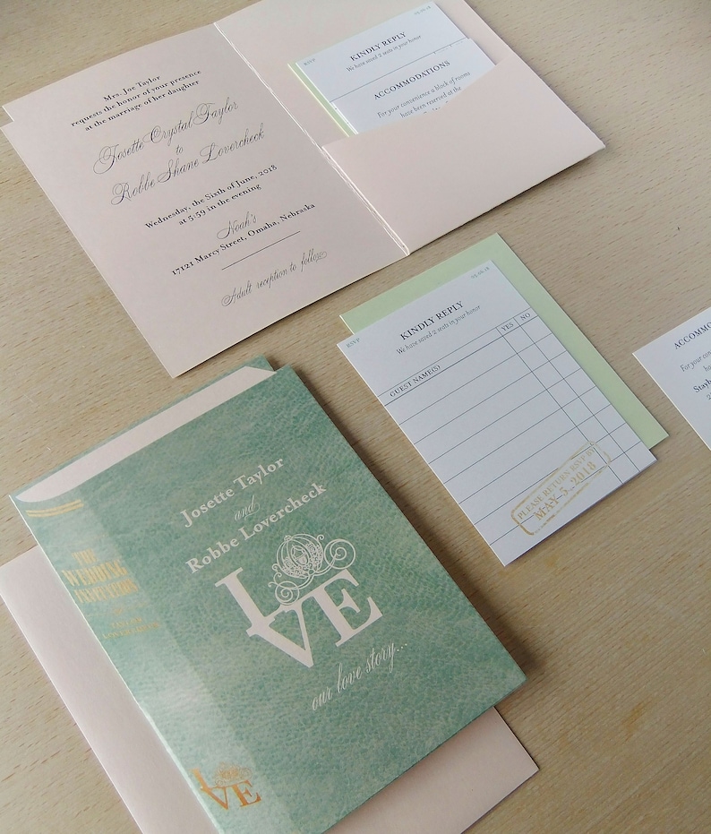 Book Wedding Invitation Literary Inspired Wedding Invite Etsy Australia