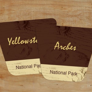 Table Numbers -- Instant Download 10 National Park Wedding Table Name Cards, Rustic Table Numbers PDF