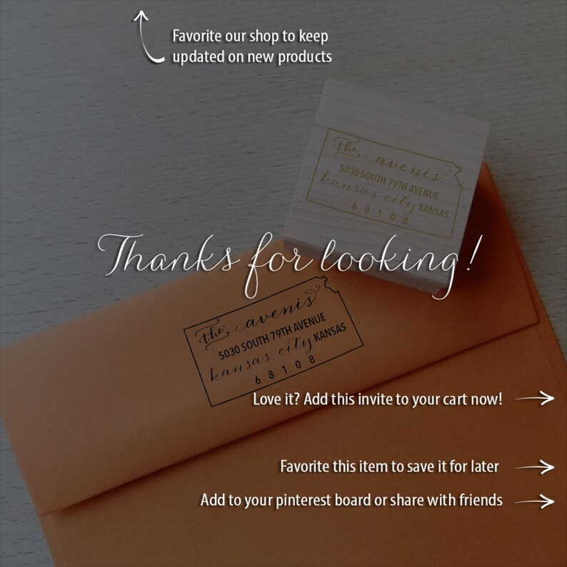 Kansas Address Stamp Custom Return State Address Stamp Wood Etsy