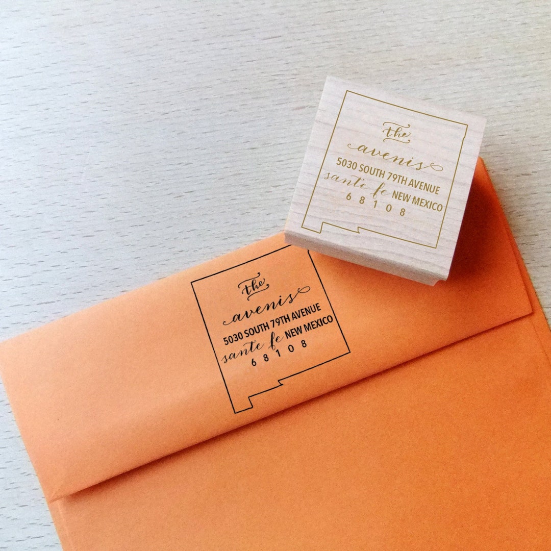 New Mexico Address Stamp Custom Return State Address Stamp Etsy Denmark