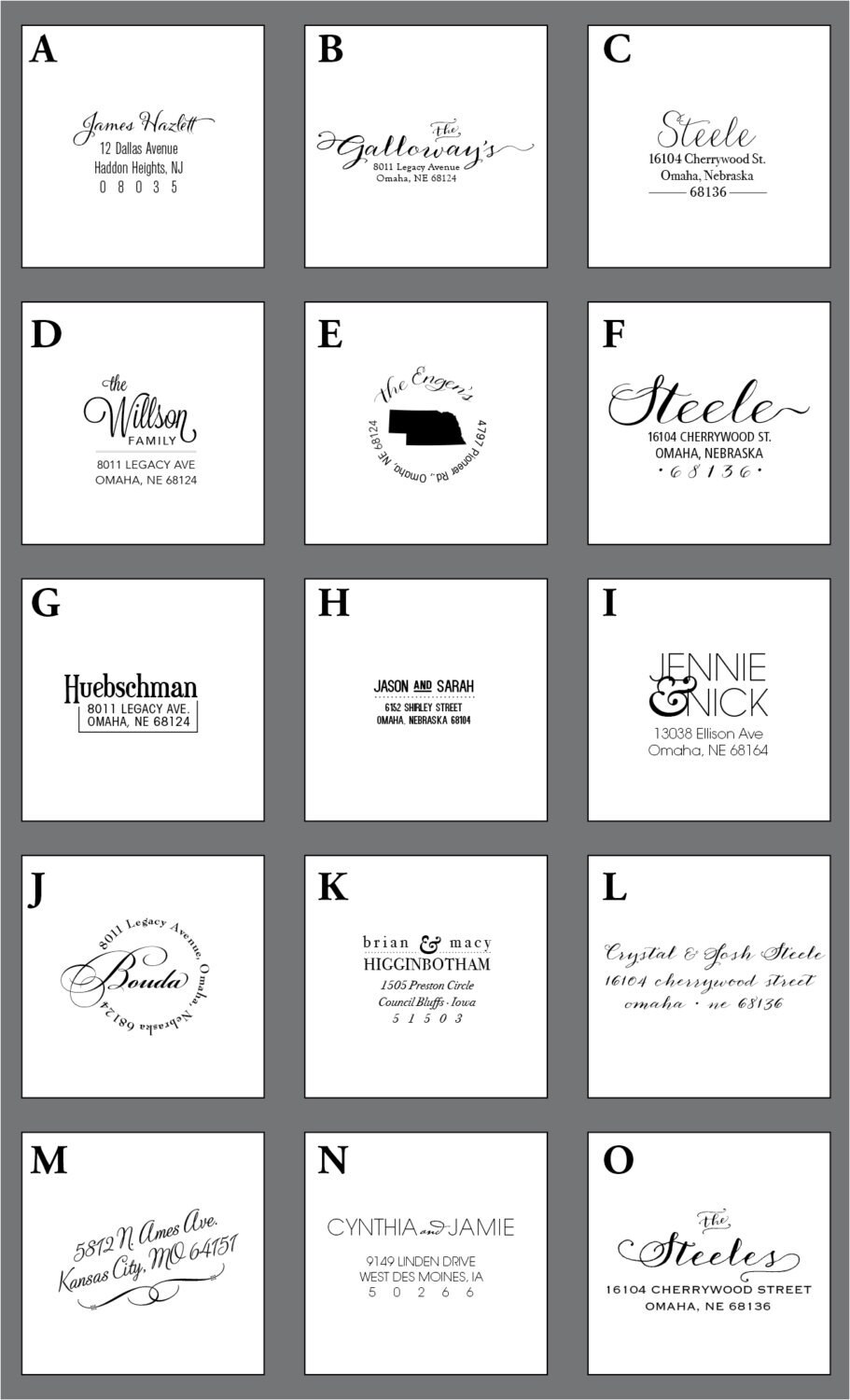 Customized Address Stamp