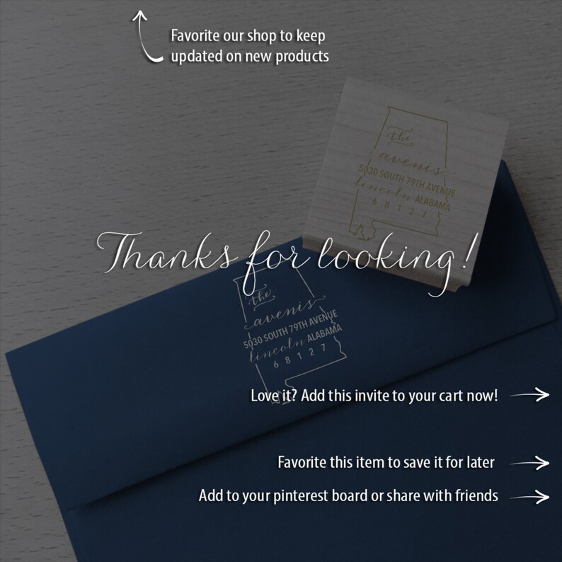 Alabama Address Stamp Custom Return State Address Stamp Etsy