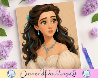 Sarah Labyrinth Ballroom Diamond Painting, DIY Fantasy Wall Art Craft Kit