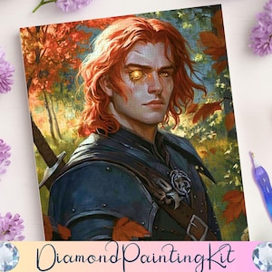Autumn Court Diamond Painting Kit – DIY Full Drill Fantasy Art Inspired by ACOTAR | Lucien Vanserra-Inspired Craft for Book Lovers