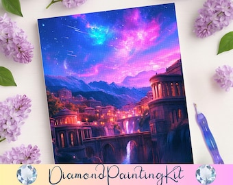 Velaris Sternenfall Diamant Malerei Kit: ACOTAR Fantasy DIY Dekor