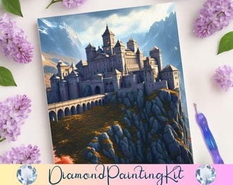 Fourth Wing Diamond Painting Kit: Basgaith War College Fantasy Art