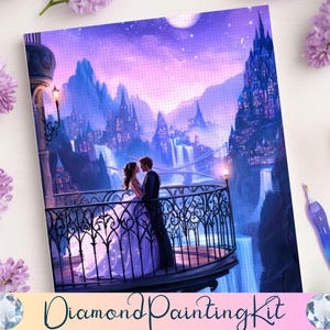 ACOTAR Velaris Night Court Diamond Painting Kit, Fantasy DIY Wall Decor, City of Starlight Balcony, Sarah J Maas, Booktok Gift For Crafters