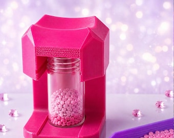 Diamond Painting Drill Funnel – 3D Printed Bead Dispenser for Easy Transfer into Storage Jars, Accessories for DIY Crafts