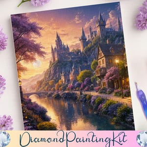 ACOTAR Velaris River Walk Diamond Painting Kit, Fantasy DIY Wall Decor, City of Starlight, Sarah J Maas, Booktok Gift For Crafters