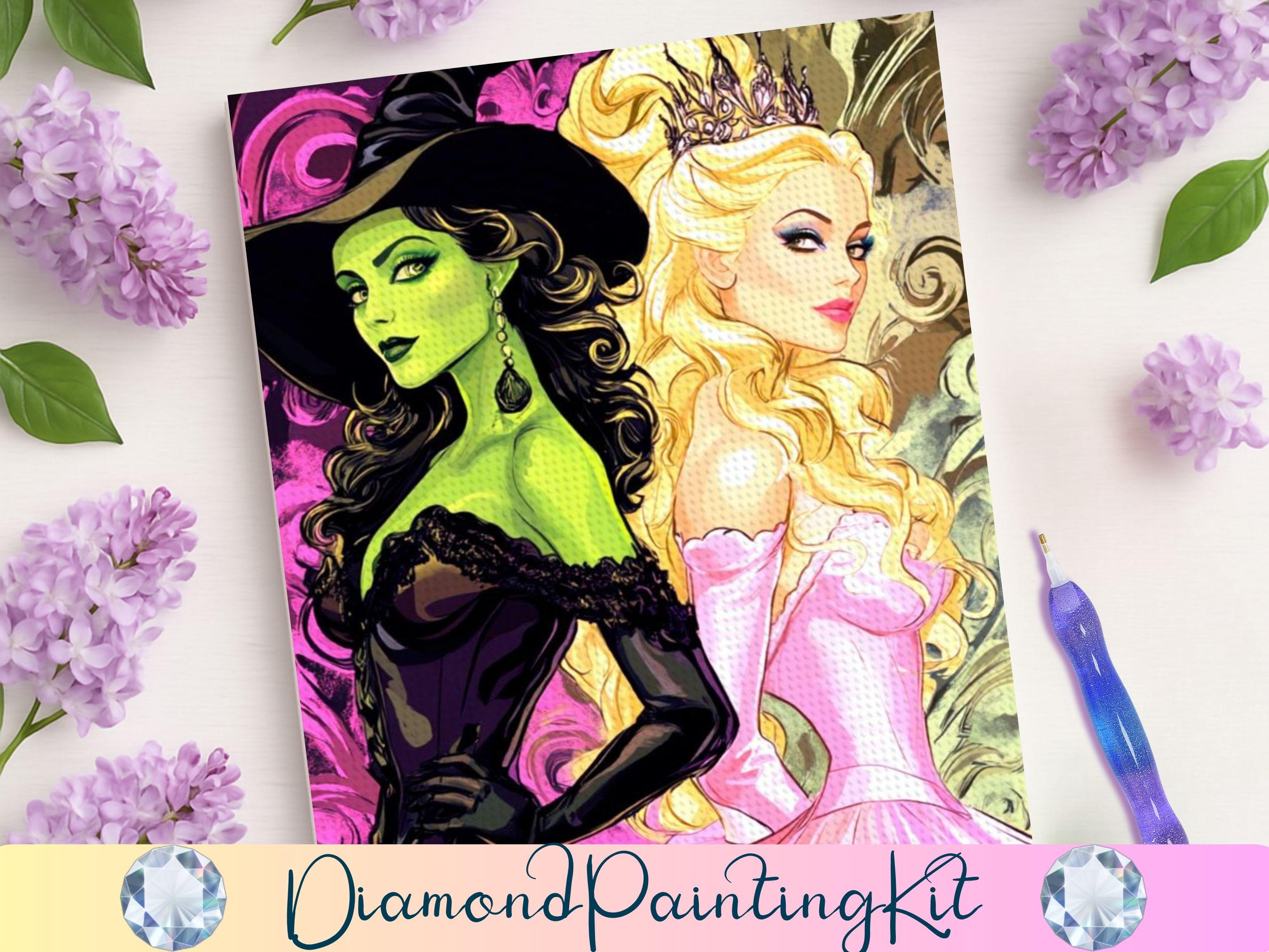 Wicked Diamond Painting Kit – Glinda and Elpheba, Witches of Oz
