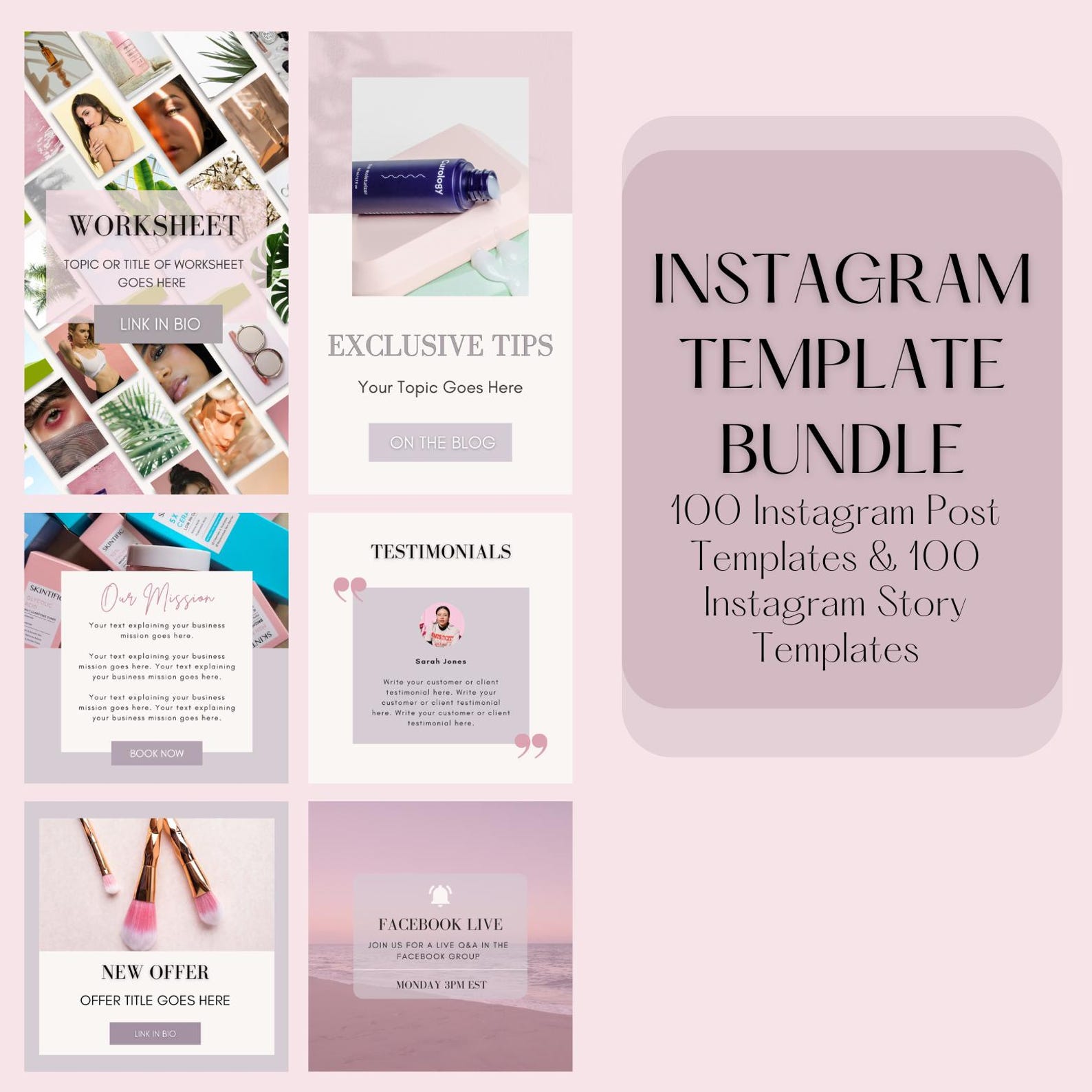 Templates for Instagram, Small Business Templates, Social Media ...