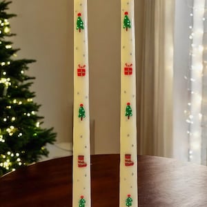 Hand Painted Christmas Candles – Handmade Holiday Decor