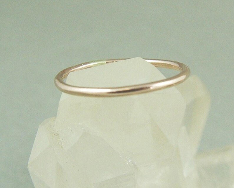 Stacking Ring Gold Skinny Ring Gold Filled Stacking Ring Wedding Ring Stacked Thumb Ring Wedding Sale Yellow or Rose Gold